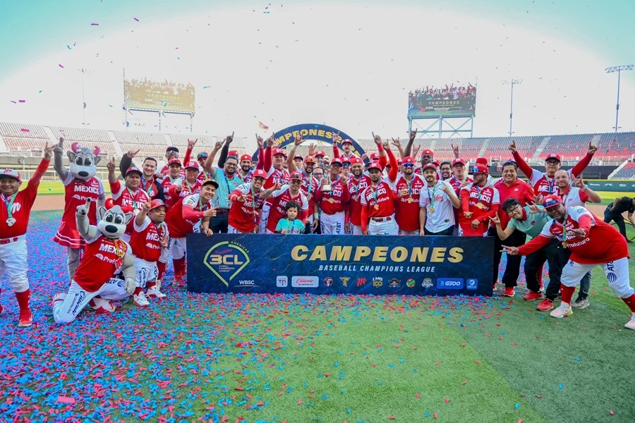 Diablos Rojos del México festajan el título. Foto: Cortesía